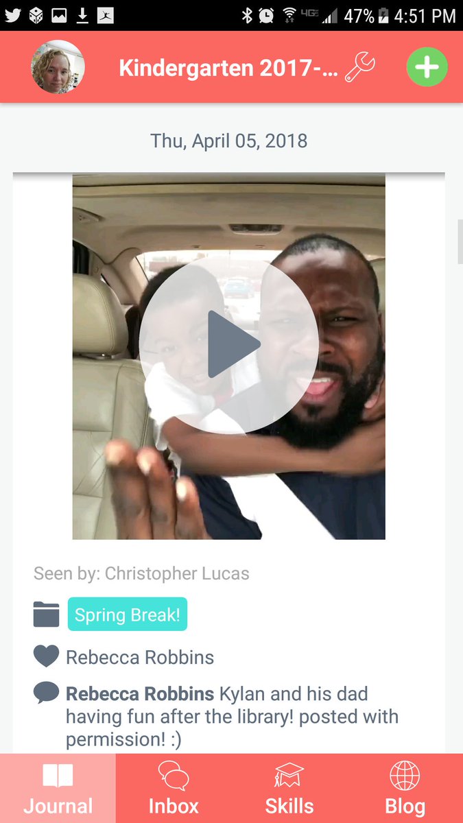 MrsRobbins24's tweet photo. #vbhasjoy @Seesaw my spring break journal is going great! Ps and Ss are really enjoying sharing what they are doing using the creative tools! The #kidsbop dance off is epic! @OrganicLeaderVB @EMercedLearning @hollorans @joyineer https://t.co/tKCo9xJoTv