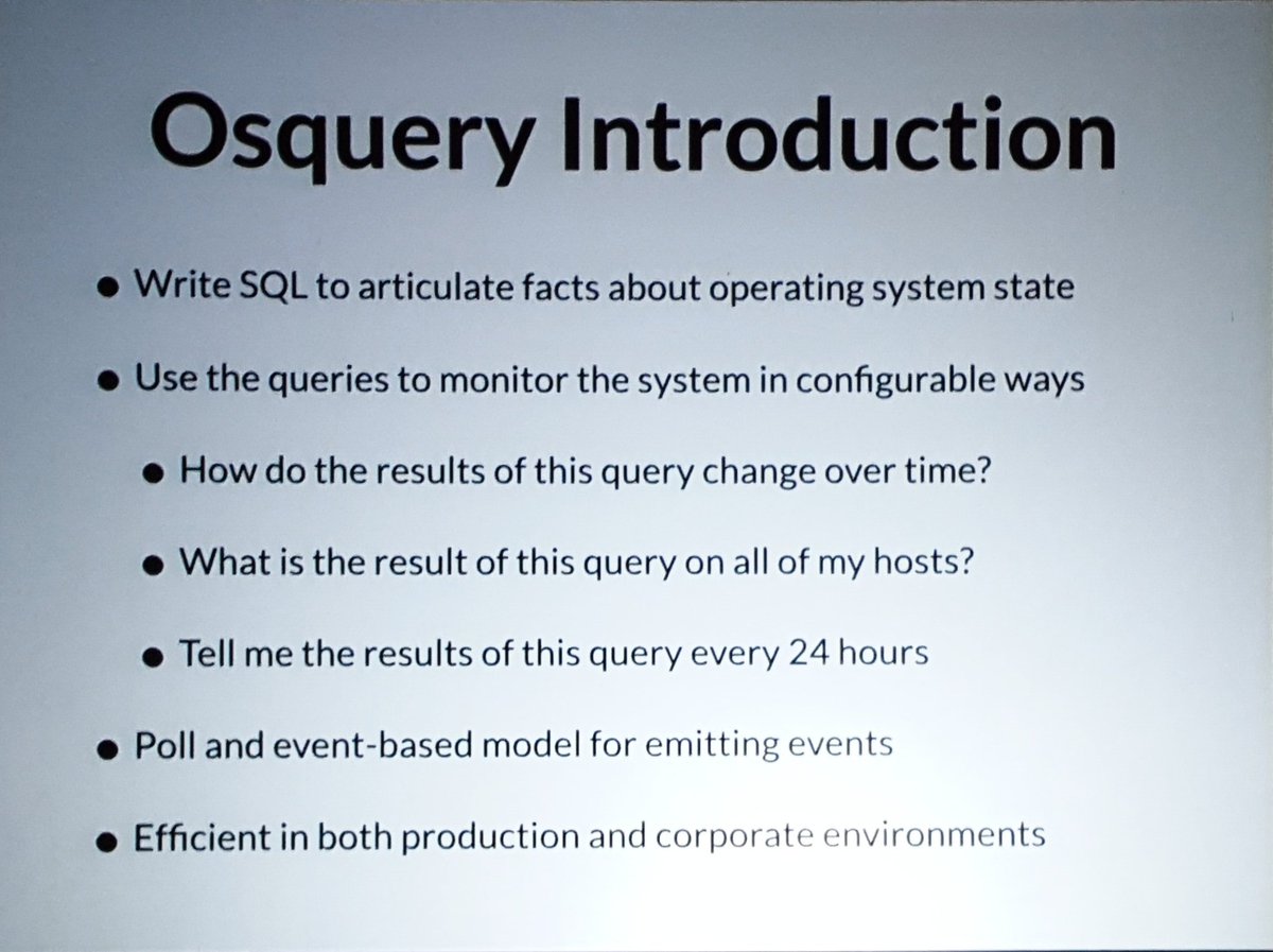oleggryb's tweet image. #osquery looks like a good tool for monitoring systems and implementing #IDS
#locomocosec