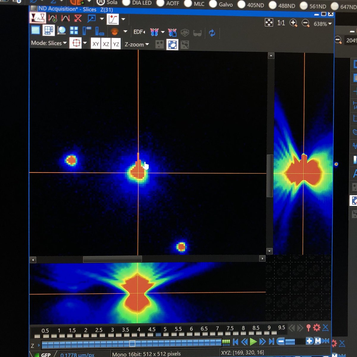 Nat_Prunet's tweet photo. Look at this sexy point spread function 👌🏻👀 #SexyBead
#microscopy #fluorescence #cshlcourselife #psf #pointspreadfunction https://t.co/t3mJC1ofCx