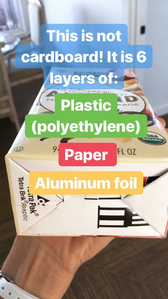 OneSwellLife's tweet photo. TetraPak packaging is not just cardboard! To #BreakFreeFromPlastic can be tough, but it’s all about being an informed consumer! (Time to make my own almond milk!) #plasticpollution #plasticfree #drasticplastic https://t.co/W5BvcJ0Vgj