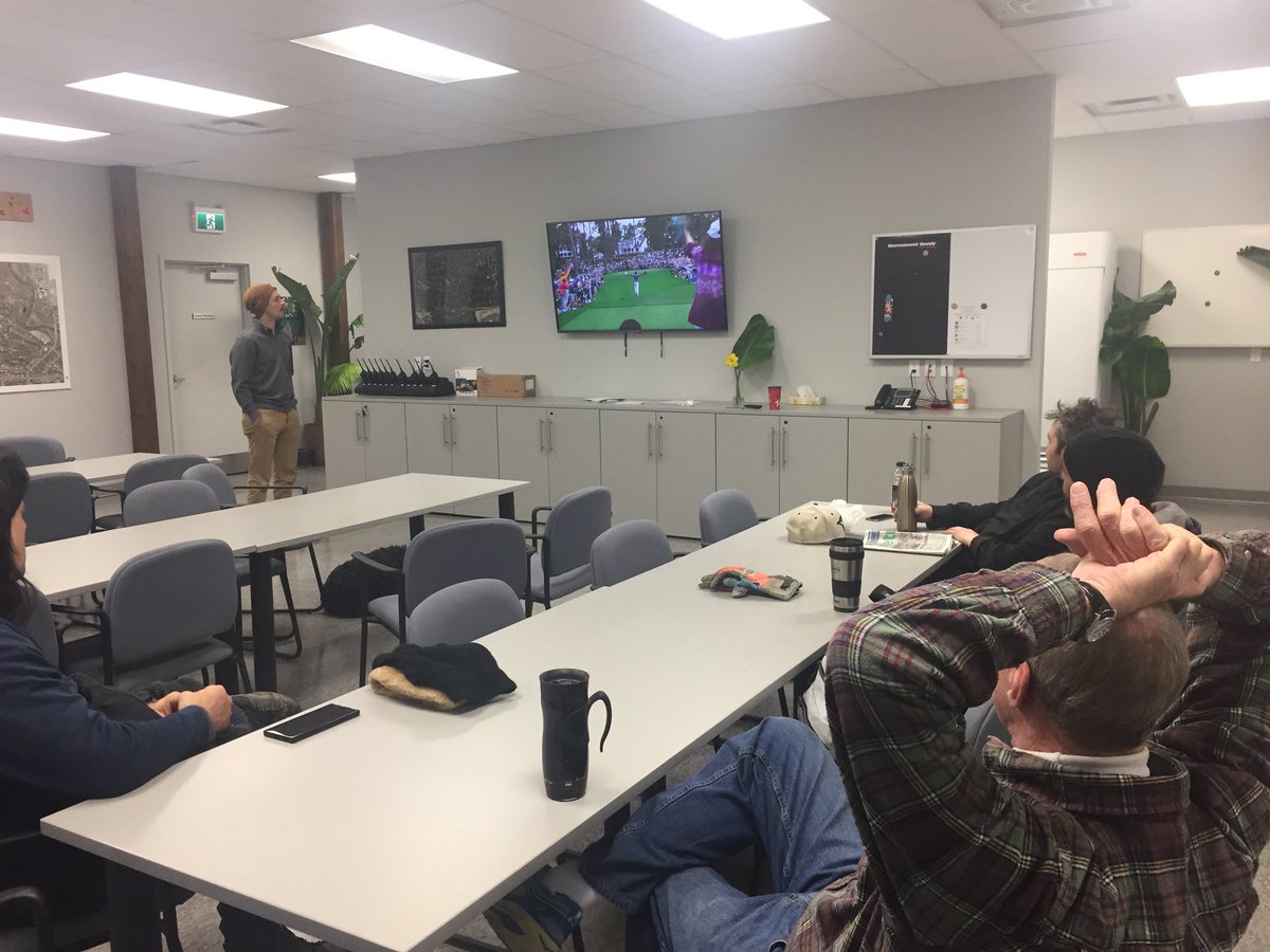 mleggturf's tweet photo. Staff watched a new addition to the golf course “slips trips and falls” training module this morning - courtesy of @tonyfinaugolf ... happy to see he is ok and playing awesome; but a great reminder of safety on the golf course 😜 #norunningplease https://t.co/jYDnjY7qis