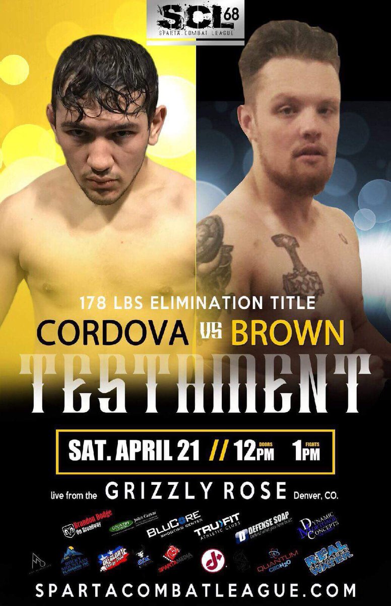 valhalla_btown's tweet photo. Some of you may have already heard.... but here it is.. OFFICIAL FIGHT ANOUNCEMENT. I will fight for the Sparta Combat League MMA Super Welterweight CHAMPIONSHIP BELT April 21st in Denver Colorado🔥💯 #bangmuaythai #onehitmma #SCL #Denver #Colorado #utahmma #andnew https://t.co/8BrQXrzTnx