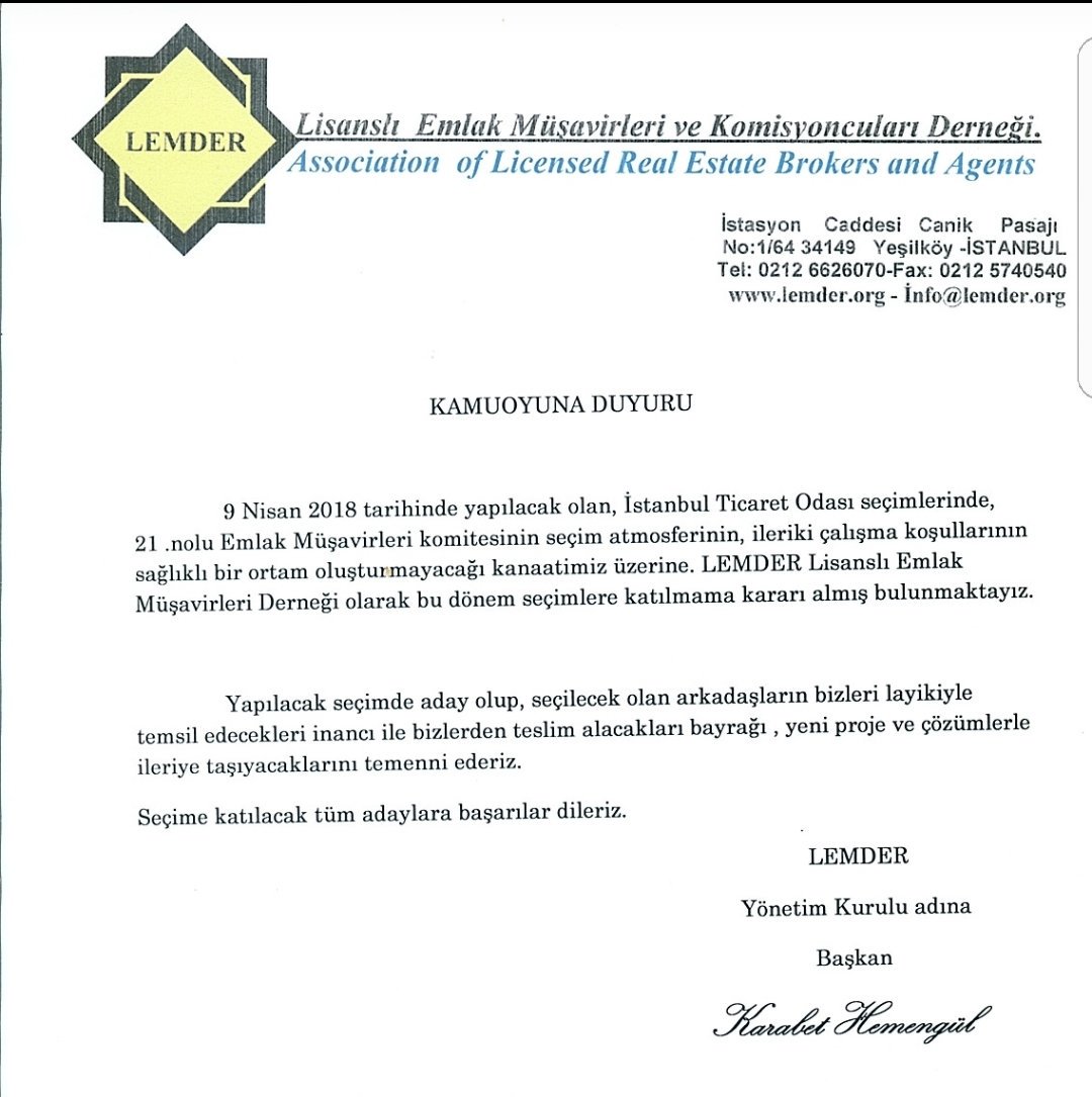 Lisanslı Emlakçılar (@lemderdernegi) on Twitter photo 