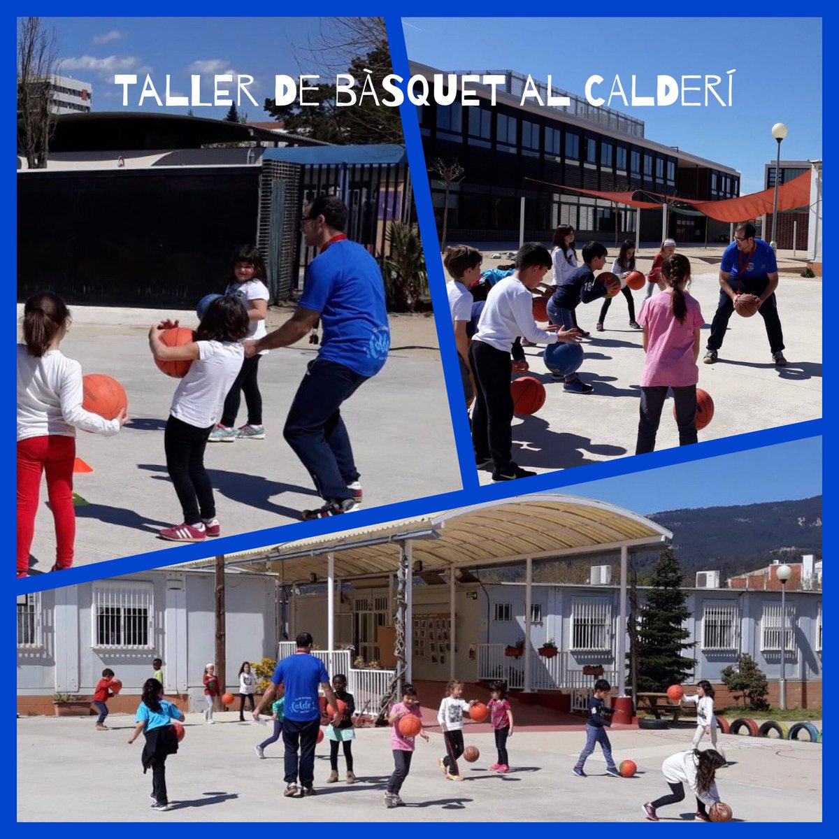 CNCALDESBASQUET's tweet photo. Segona temporada del taller de bàsquet a l’escola El Calderí. Iniciació a aquest esport per a nens i nenes de P5 a 4t. #cncaldes #calderi #esportscaldes https://t.co/aikuHib82X