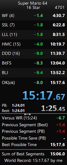 its finally over!!!!! moving on to 70 now, this was a long grind and it payed off. first non-japanese person to have 16 wr in years