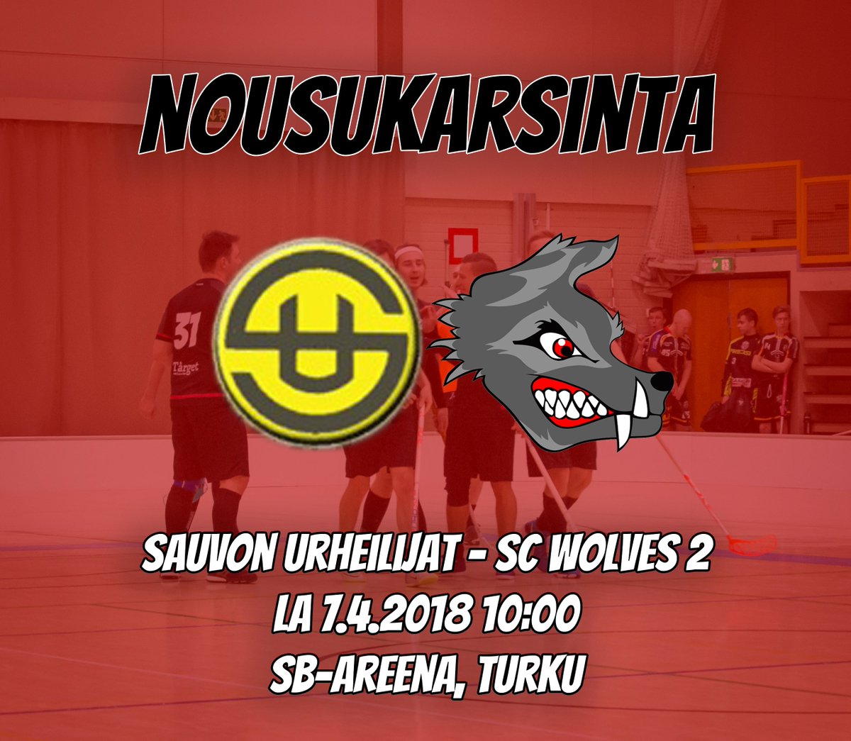 SC_Wolves's tweet photo. SC Wolves 2 kohtaa lauantaina kello 10 alkavassa ottelussa Sauvon Urheilijat. Karsinta on kerrasta poikki, eli ottelun voittaja pelaa ensi kaudella 4.divaria, häviäjä 5.divaria.

Matsiennakko: https://t.co/vCx4drgQQc

TERVETULOA SB-AREENALLE!

#SCWolves #SB5div #Nousukarsinnat https://t.co/K9FSfjOMyk
