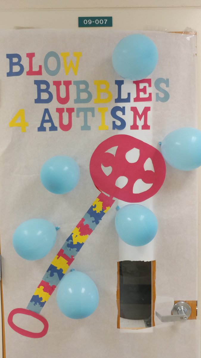 Autism awareness week door! <a href="/ForestLakeVCS/">Forest Lake Elementary School</a> @D_Sanford14 <a href="/drnehrig/">Paul M. Nehrig</a>