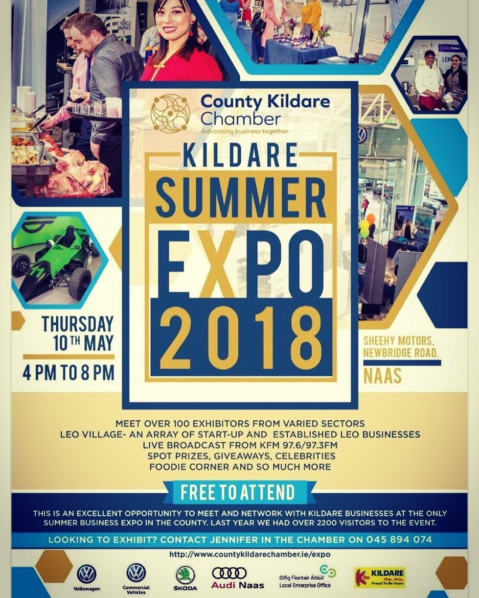 Kildare Summer Business Expo 2018 is fast approaching on May 10th at <a href="/SheehyMotors/">Sheehy Motors Naas</a>  Free to attend. Are you Interested in exhibiting? Call the <a href="/ChamberKildare/">CountyKildareChamber</a> office on 045 894074 for more details #kildarebizexpo #Kildare #Naas #Expo # Showcase
