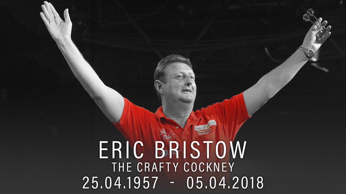 BDOdarts's tweet photo. The whole darting world is in shock tonight after the devastating news of the passing of Eric Bristow. Eric dominated darts in the 1980’s winning every title on offer. He was the greatest name associated with our sport.  The thoughts of everyone at the BDO go out to the family. https://t.co/3h4jwSBU87