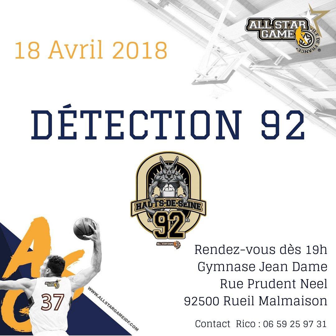 AllStarGame_IDF's tweet photo. ⚠️🏀 Joueurs Licenciés U20 et U17(dernière année) des Hauts-de-Seine, voici votre date de détection pour intégrer la selction 92.
Pour toutes info n'hésitez pas à contacter le coach Rico 
Sautez le pas !!!! 🤣On vous attend !!!
#allstargameiledefrance #ASGIDF #kangourous92 https://t.co/m2vxMBGviV