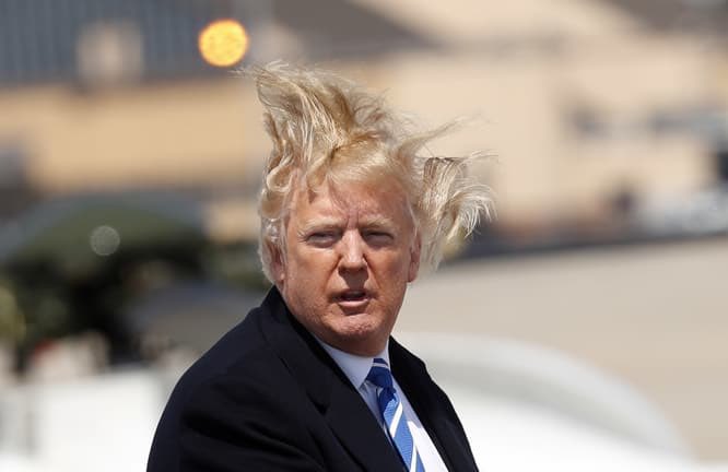 Imagine waking up, turning over, and seeing <a href="/realDonaldTrump/">Donald J. Trump</a> and his bedhead looking like this. I feel so sorry for Putin.