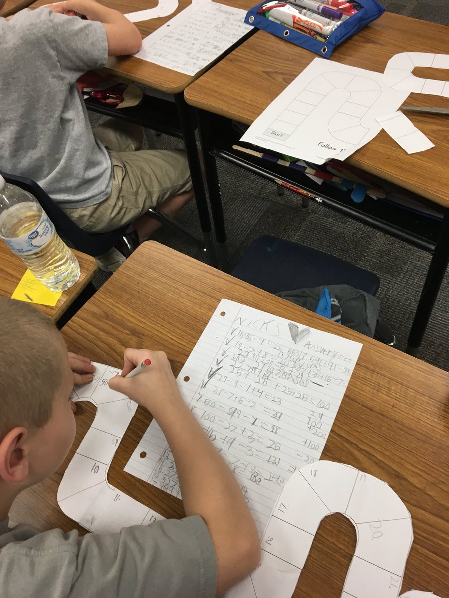 jscottstapleton's tweet photo. Creating their own math game board is so much fun! #austinblueroos https://t.co/PQIAI3sW19
