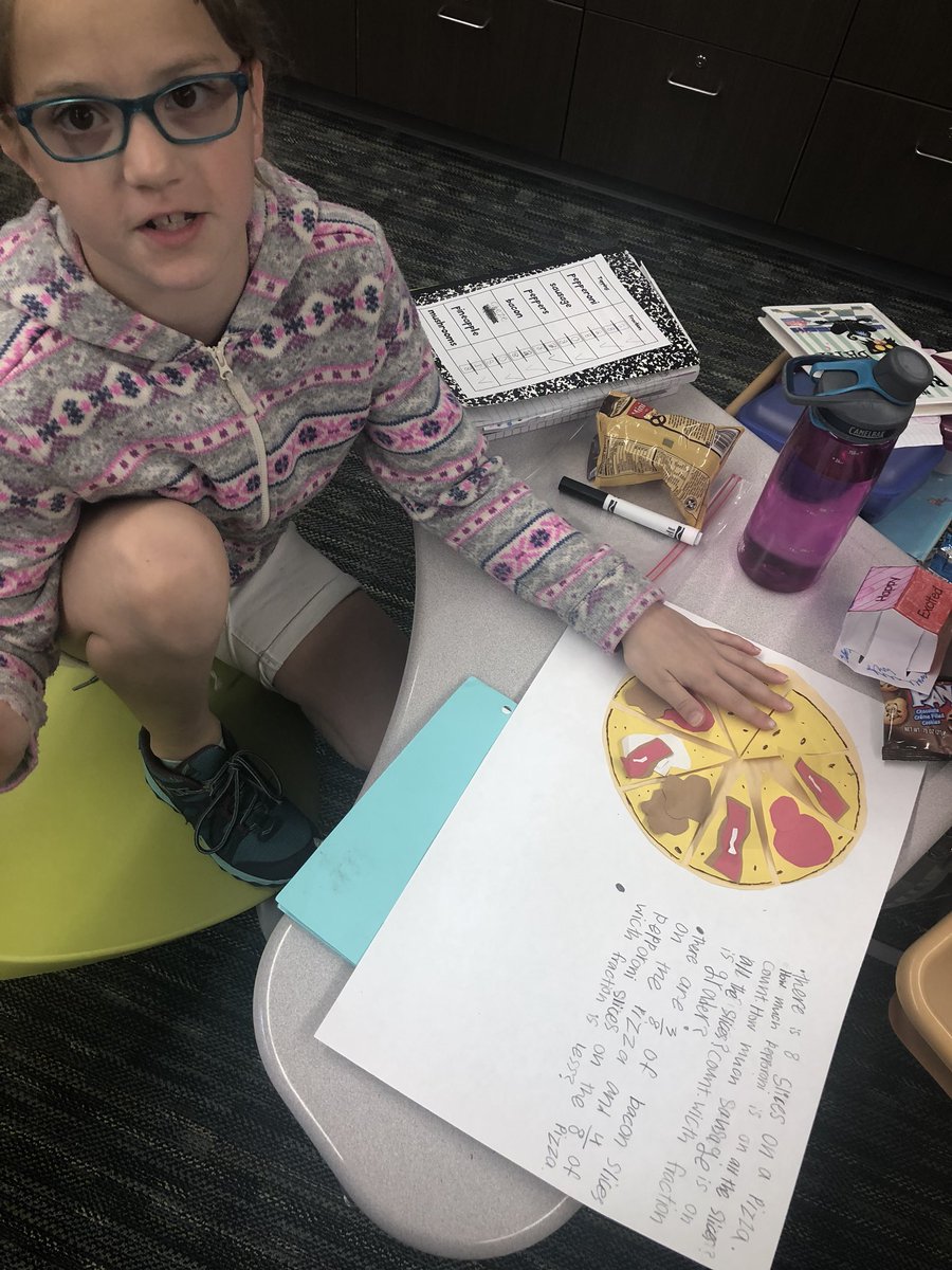 LEThomas_ECE's tweet photo. Ss loved creating their very own fraction pizza and multi-step fraction word problems! #grizzlysolvers #wearegroves @HumbleISD_GE #thomastribe https://t.co/cdkL60nUMj