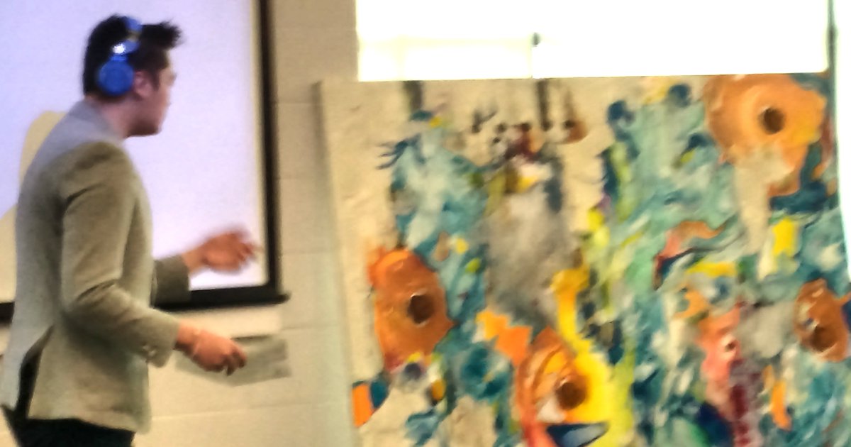 AutismLifePATH's tweet photo. Today, Autism LifePath was there to see Autism Artist Aiden Lee unveil his beautiful painting "Storytime" - a donation to Oakville Public Library for April's Autism Awareness/Acceptance/Appreciation Month! #AidenLee #ProjectAutism #Storytime #AutismAppreciation https://t.co/7kCtQrQBOa