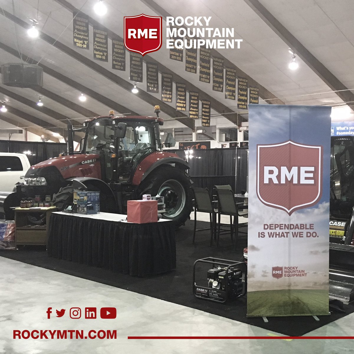 RMEHQ's tweet photo. Come catch #RME Grimshaw at our booth set up at the @NorthernLinkFV taking place today through til Saturday in Fairview, AB. Come on down and connect with local producers with agricultural suppliers! RME also has a bunch of toys to give away for the little ones. 
#northernlink https://t.co/ZYYZXrrITN