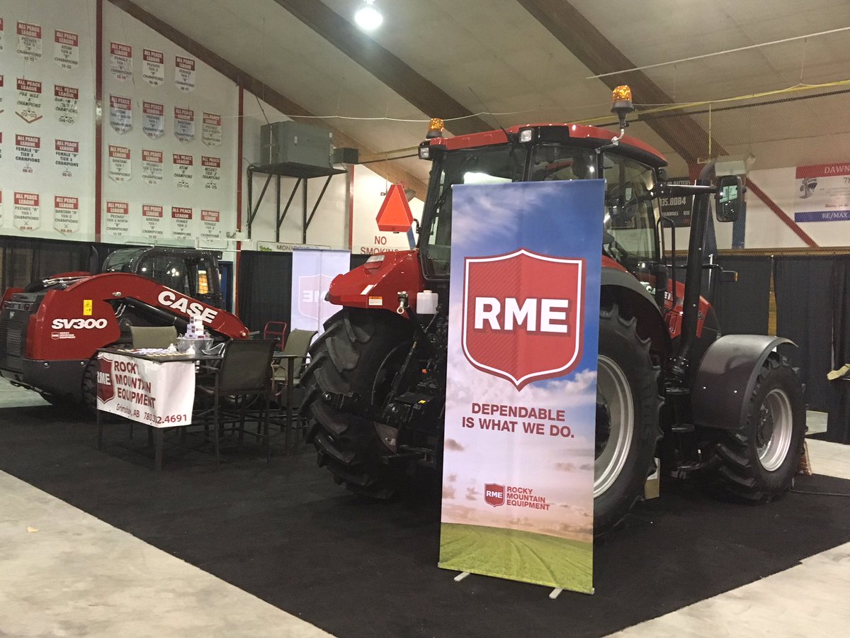 RMEHQ's tweet photo. Come catch #RME Grimshaw at our booth set up at the @NorthernLinkFV taking place today through til Saturday in Fairview, AB. Come on down and connect with local producers with agricultural suppliers! RME also has a bunch of toys to give away for the little ones. 
#northernlink https://t.co/ZYYZXrrITN