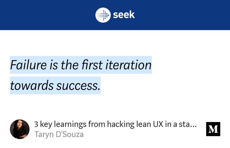 uxRob's tweet photo. “3 key learnings from hacking lean UX in a start-up” — Taryn D’Souza https://t.co/d6YuoOCkPs https://t.co/ocJP6aAoZM