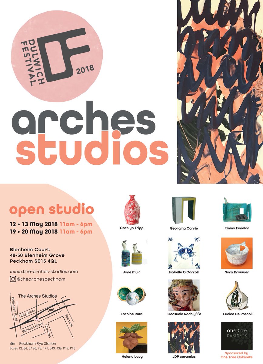 Next Arches Open Studios is over two weekends in May as part of the @DulwichFestival 12th &amp;13th and 19th &amp; 20th May  #craft #art #artistsontwitter #Peckham #london #londonart
