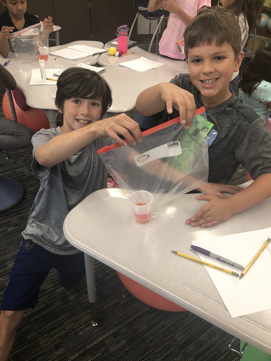 LEThomas_ECE's tweet photo. Water Cycle lab Day 1! “If a cup of water is sealed inside a plastic bag and left in a warm area over night, then the water in the cup will...?” @HumbleISD_GE #wearegroves @Humble_Science #thomastribe https://t.co/V0fNjKNuet
