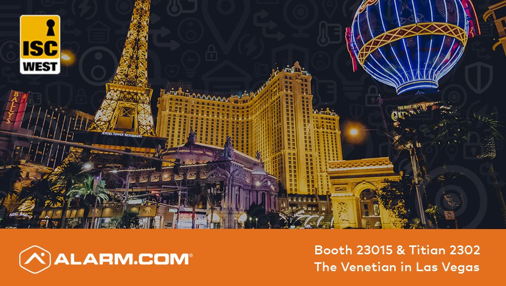AlarmDotCom's tweet image. What happens in Vegas… is the future of #SmartHome and #SmartBusiness security. We’re excited for @ISCWest next week: bit.ly/2Ivbc27. RT if we’ll see you there. 

#ISCW18 #ISCWest18 ##SmartSecurity @ISCEvents