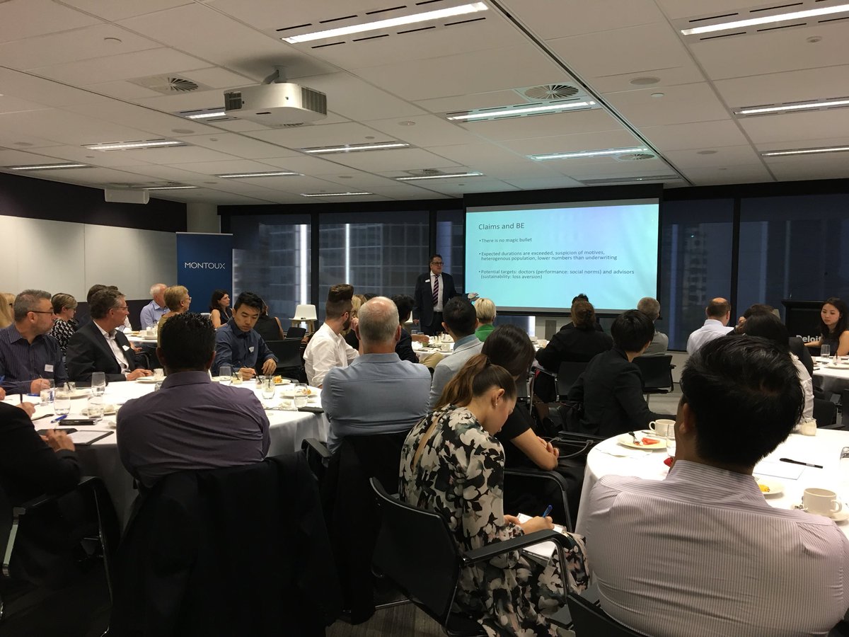 Fantastic turnout for our <a href="/shiftinggearsio/">Shifting Gears</a> breakfast session in Sydney this morning. <a href="/doron_dr/">Dr Doron Klein</a> presenting first #behaviouraleconomics #lifeinsurance