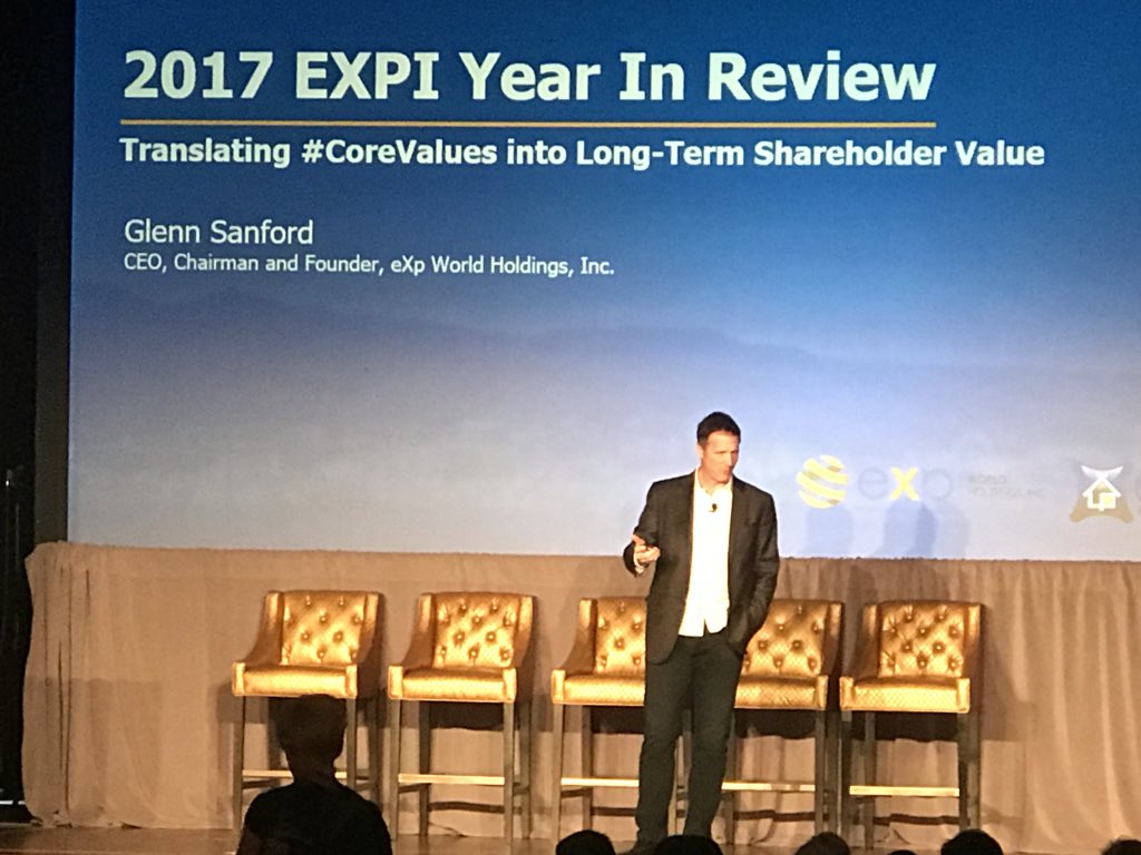 AGNTInc's tweet photo. #CEO and #Founder @eXpRealty Glenn Sanford @ceoglenn talking to 1100 #agentowners at the #eXpRealty Shareholder Summit in Las Vegas. #realestate $EXPI https://t.co/FLK3A3I2mC