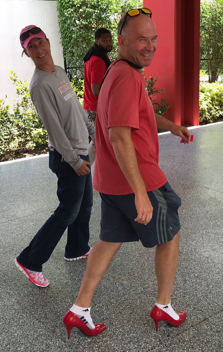 alexsmolka's tweet photo. In support of my wife, daughters, my team and women around the world .. walking a mile in HER shoes @FAUAthletics @FAU_xc_track @FAUswimdive https://t.co/eAf0j3qLhc