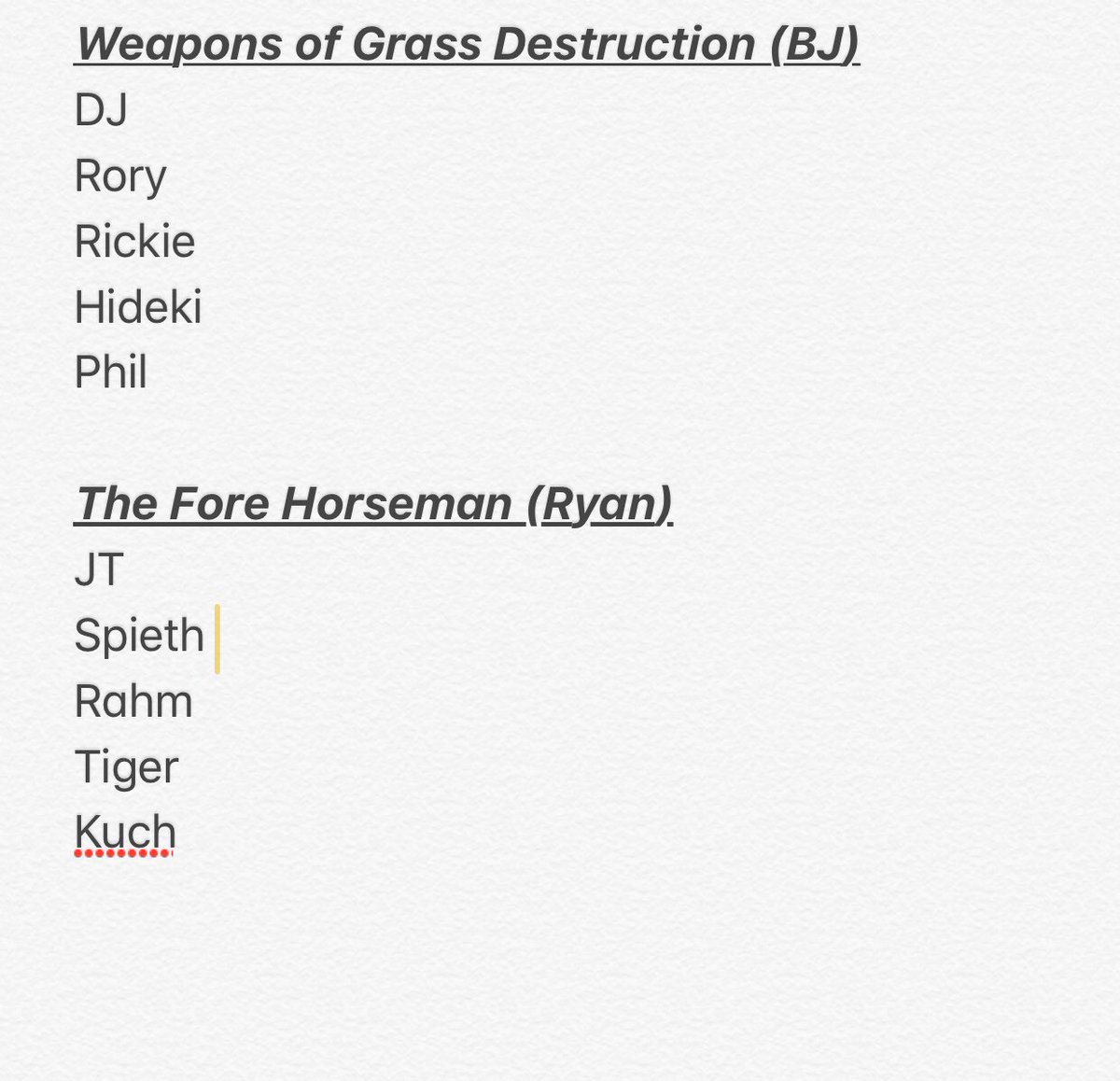 RyanKonkle2's tweet photo. A Tradition Unlike Any Other ππΌββοΈβ³οΈ#WeaponsOfGrassDestruction vs. #TheForeHorseman @BJKonkle https://t.co/26pIVMXi3r