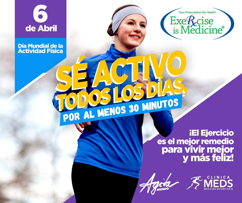 indeselsalvador's tweet photo. Este 6 de abril es el Día Mundial de la Actividad Física, te invitamos a que lo celebres ejercitándote. #DeporteSomosTodos #GobSV #MedicinaDeportivaINDES #AgitaMundo @GobSV_Comunica #ProgramaDeporteEsSalud @indeselsalvador @minsalud https://t.co/TIKAA4hdnn