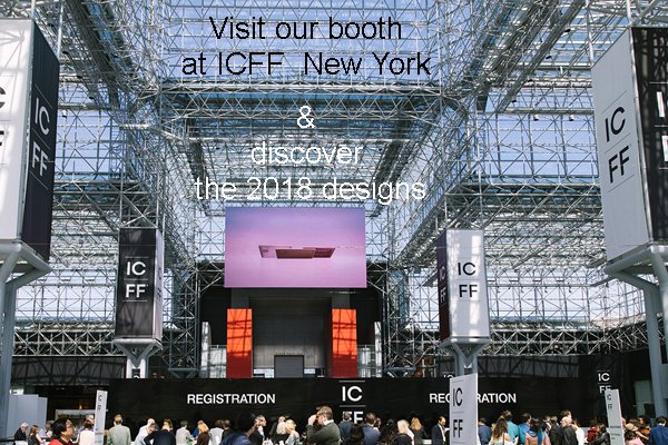 When May comes around, time for NYC design week ! ICFF New York is the unique and exciting show of the year that brings the entire design  community to Manhattan. Interior designers, movers and shakers,  influencers, brands will be there!
Stop by our booth for this rendez-vous!