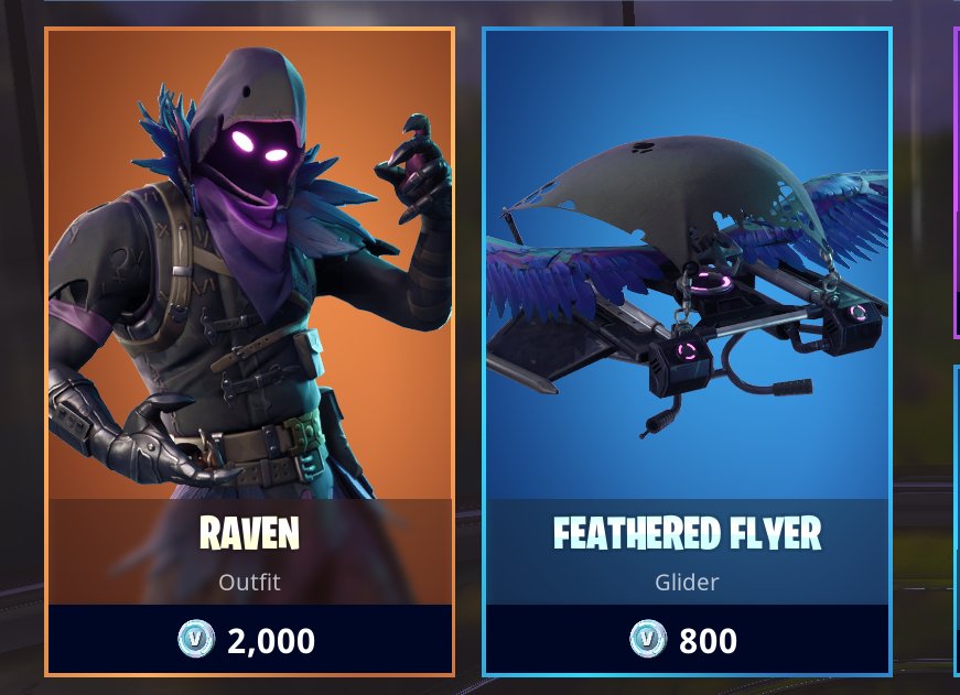 UAFortnite's tweet image. Raven Skin + Feathered Flyer Glider Giveaway!

1. Follow @UAFortnite 
2. RT &amp;amp; Like
3. Tag a friend

Winner announced tomorrow at 7pm EST!