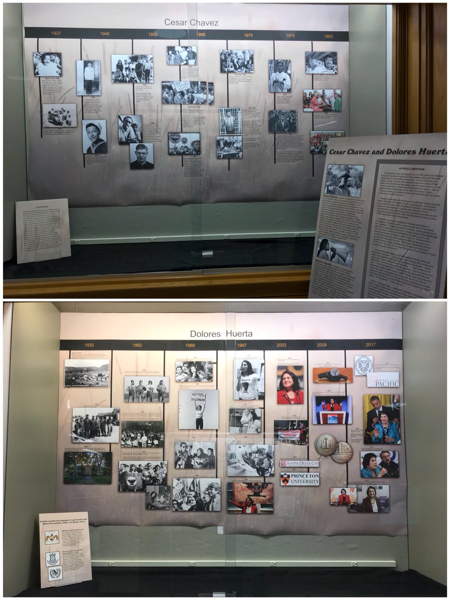 apsieiu's tweet photo. ๐จHey #EIU!๐จ
We and our familia at @EIU_LASO teamed up with #BoothLibrary to create an exhibit dedicated to Cesar Chavez, Dolores Huerta, and the United Farm Workers Movement. Check it out while passing through the library! Itโll be up all month long. https://t.co/eb0BK6j2eu