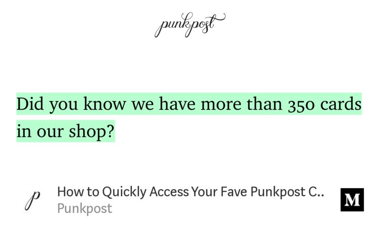 PunkpostCo's tweet photo. Whoa, that’s a lot of cards. 😱😱😱 If you need help finding just the right one, use the search bar or tweet at us! 😉 https://t.co/bmyNzSZ0eX #cards #shopping #somanyoptions https://t.co/ZNP99wgwcO