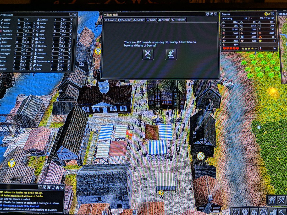 ramonixle's tweet photo. That's a 12% rise in my town's population. But it is my ethical duty to do it. #banished #yeahstill https://t.co/WopJ3QhStF