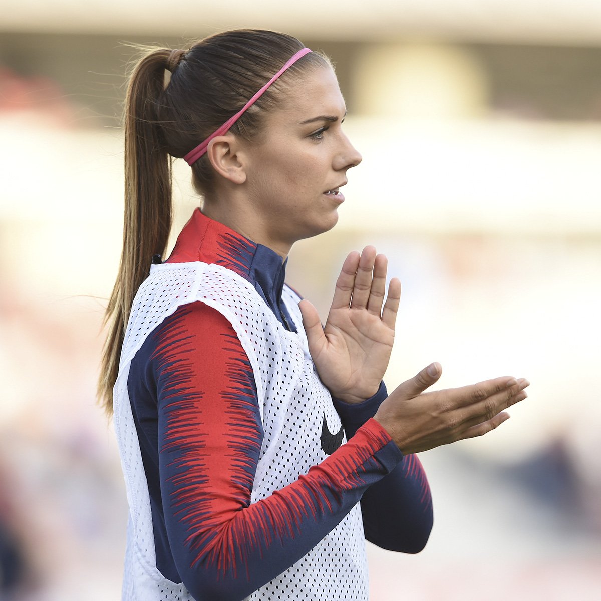 USWNT's tweet photo. 8 goals in her last 11 #USWNT matches. @alexmorgan13 wears the captain's armband tonight » https://t.co/bBl1szQ7mn https://t.co/snq7M77HkC