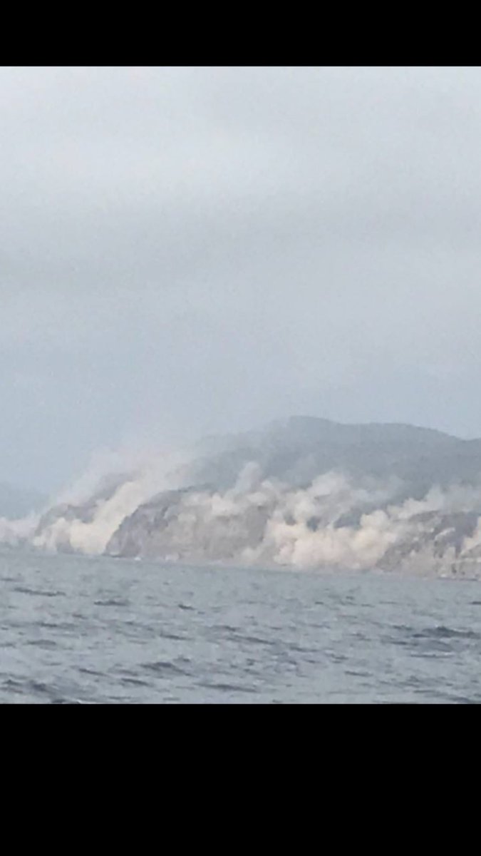 VCFD PIO (@vcfd_pio) on Twitter photo View of cliffs along Santa Cruz Island during todayās earthquake. Dust rolls off cliffs as the temblor hit close to the Island, photo taken by a private fishing boat on scene during the quake. <a href="/VCFD/">Ventura County Fire</a> View of cliffs along Santa Cruz Island during todayās earthquake. Dust rolls off cliffs as the temblor hit close to the Island, photo taken by a private fishing boat on scene during the quake. <a href="/VCFD/">Ventura County Fire</a>