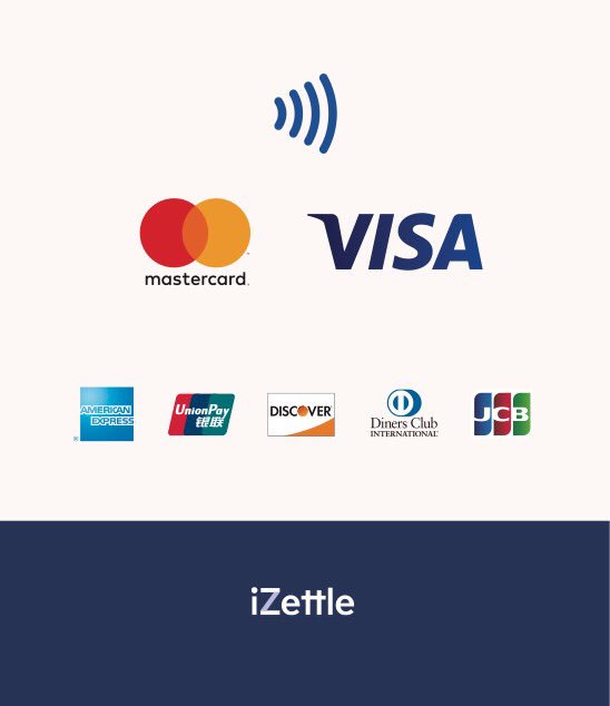 We now accept all major credit and debit cards on site, making life that little bit easier. #contactless #izettle