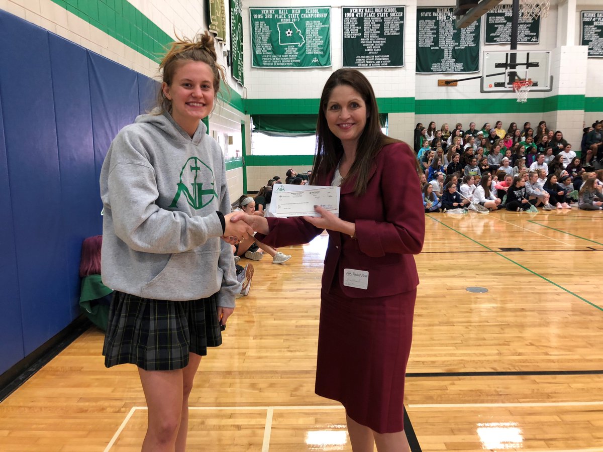 At today's <a href="/NerinxHall/">Nerinx Hall</a> pep rally, RBV was presented with a check from their SHOUT week. These students raised $17,000+ in ONE WEEK to provide our residents with safe, accessible homes. We're honored &amp; inspired. Thank You! #RBVSTL #NerinxHall #weloveourresidents