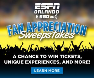 OrlandoMagicVT's tweet image. Magic Fans! Enter the Magic Fan Appreciation Sweepstakes, courtesy of @ESPNOrlando for a chance to win two tickets to the Magic v. Wizards game on April 11, be a part of the high-5 line at the start of the game, and be present while Coach Vogel gives his postgame press conference