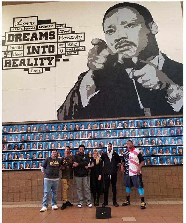 dmlkjec's tweet photo. Thank you to Athletics and Beyond, MORE Lifestyle Management, and the @nuggets Organization for generously donating 5 pairs of basketball shoes to some #DMLKJEC students. https://t.co/T84CKSiEtc https://t.co/pdfYiN95Sd