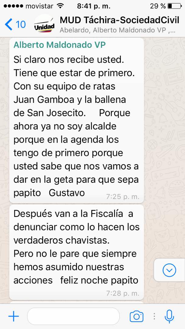 yeritzadelcarm1's tweet photo. @Alber_Maldonado eres el único responsable de cualquier hecho violento o agresión que le suceda a @HenriFalconLara en su visita al estado Tachira, malandro resentido político VP no te quiere, @AvanzadaTachira , @GustavoRangelR . https://t.co/kZf9vzMqnJ