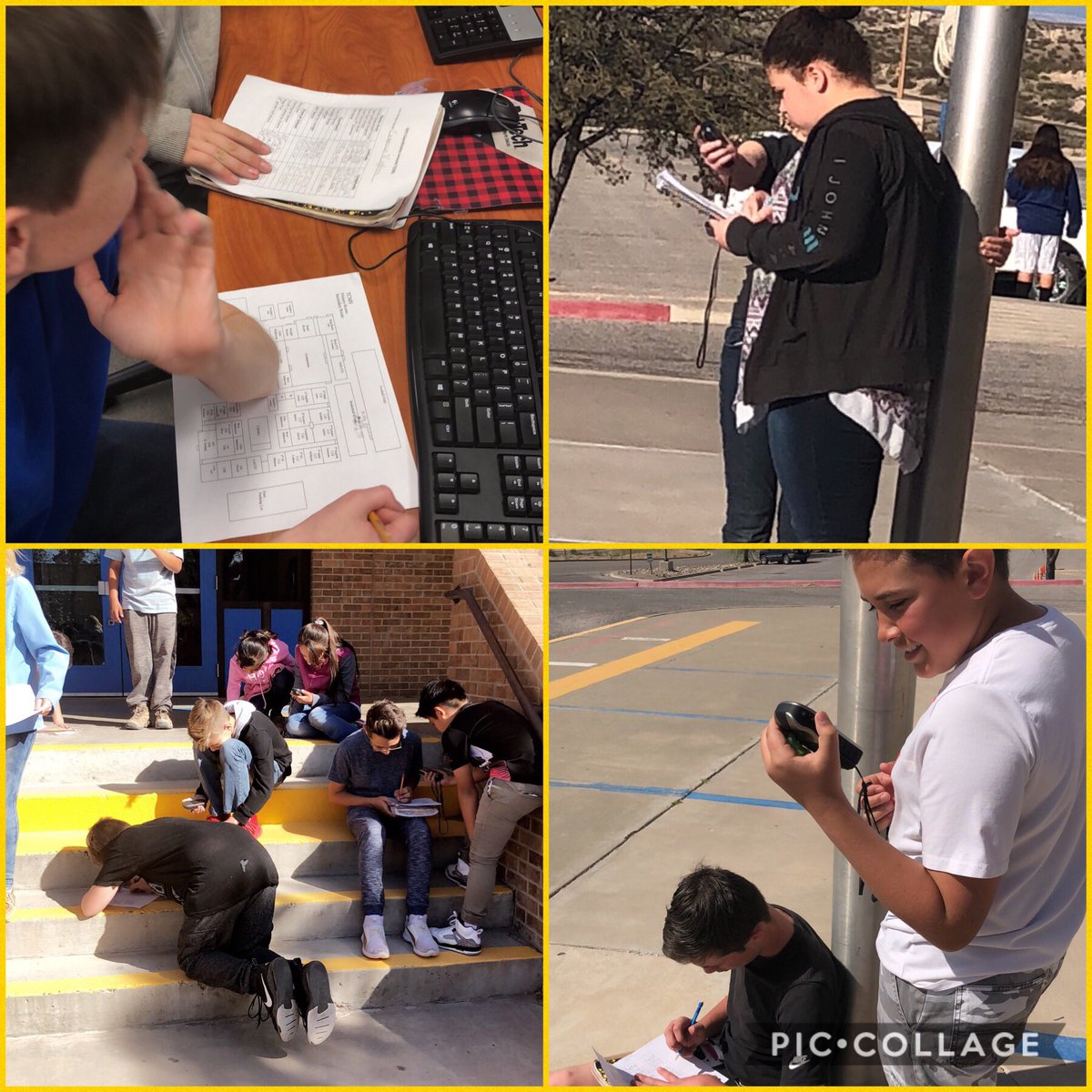 belleyoungga's tweet image. When the weather is nice outside you use it as an opportunity to learn about #gpsdevices &amp;amp; mapping🌞Next up... #geocaching 🌎 #teachingoutside #springweatherishere #coordinates #latitudeandlongitude