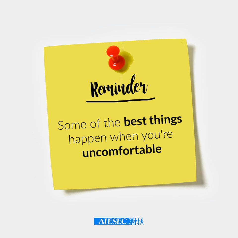 AIESEC's tweet photo. Reminder; https://t.co/Eaw2Uq1Ke0
