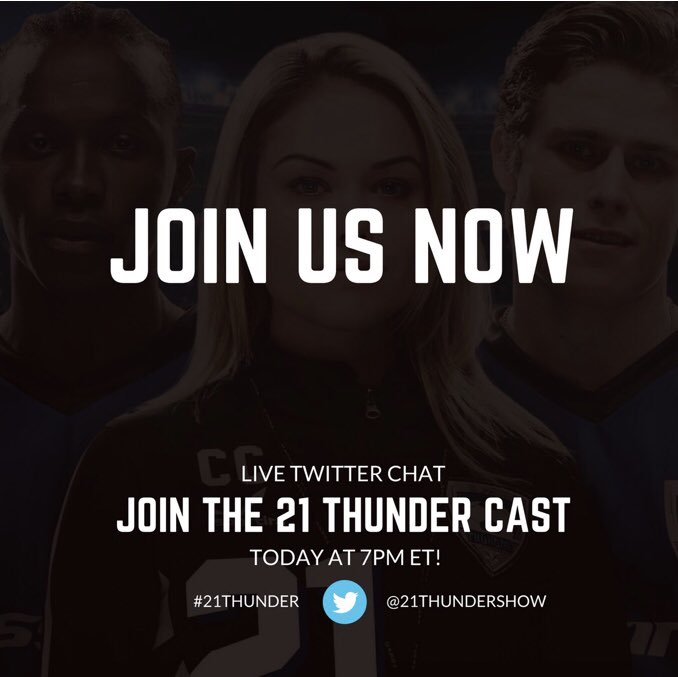 Christy Cook here! Let’s chat guys :) #21thunder <a href="/21ThunderShow/">21 Thunder</a>