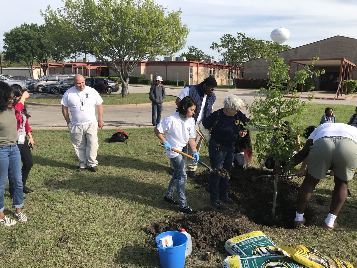 InteractMNTHS's tweet photo. Yesterday we planted the Tree of Hope on campus @ManorNewTech . #MakeADifference #TitanUp #OurHouse https://t.co/WY3yVyAPyS
