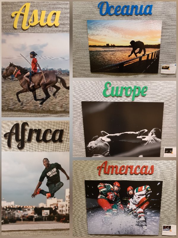 IrishMissionUN's tweet photo. Delighted to attend the inauguration of the #RunforArt "Sport in 5 Continents" exhibition here in @UN HQ, organised by @ItalyUN_NY & @fgonesti. Great combination of the creativity of art & the energy of sport! https://t.co/Y7JchQadpU