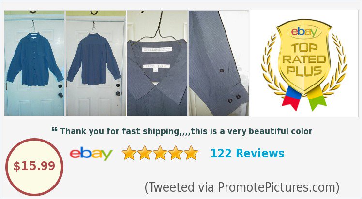 Pittie_Love's tweet image. Vintage Perry Ellis Blue Buttonup Rumpled Long-Sleeve Shirt L A+ Condition | eBay #perryelli #buttonfront Free Shipping 10% benefits Pitbulls and Friends Dog Rescue, Inc. @eBay @pittie_love 
goo.gl/9ncd5u
(Tweeted via PromotePictures.com)