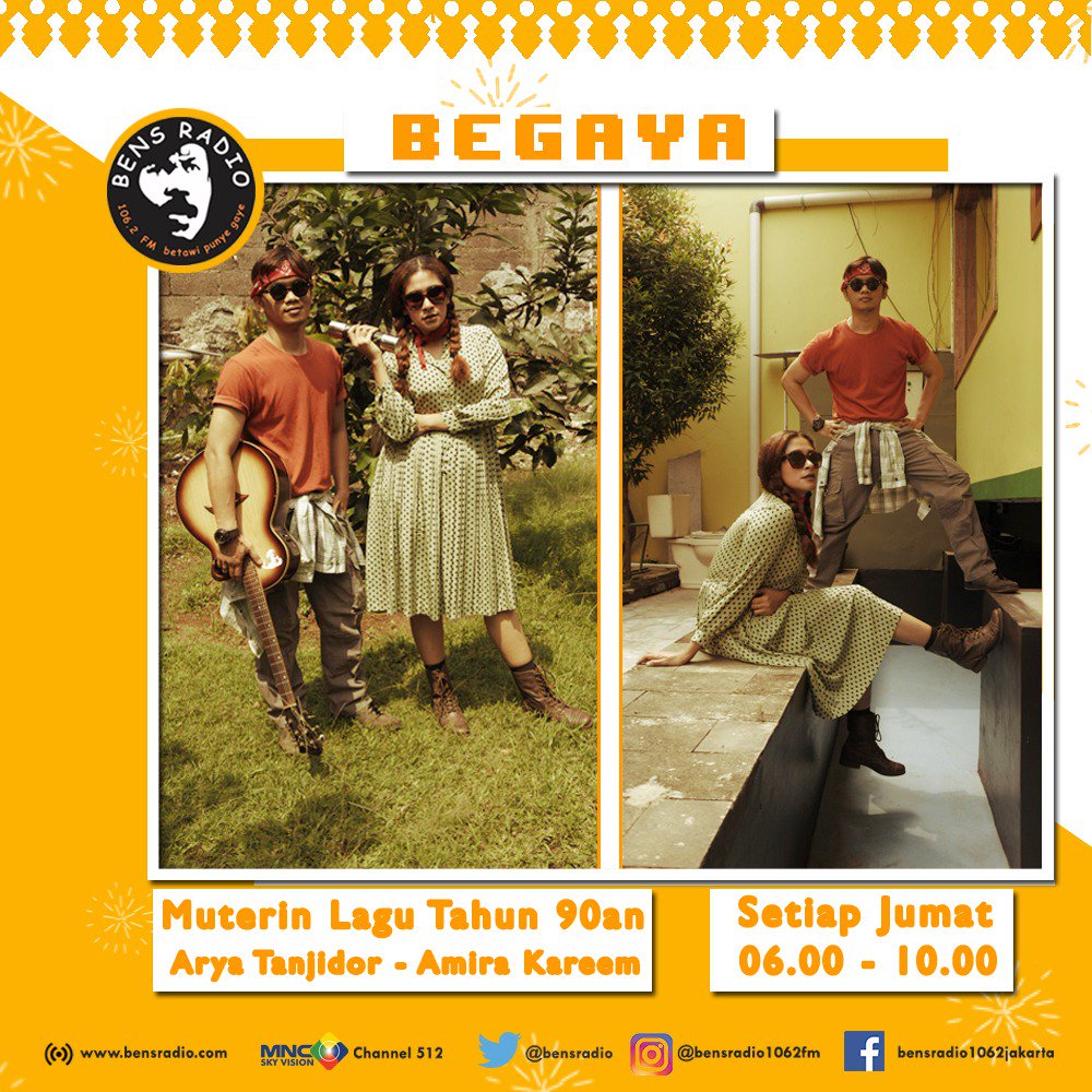 nyokk abang none tiap jumat di #BEGAYA sipa nemenin abang none di track 90an bareng bang <a href="/aryaimanrahman/">Arya Imandanu Rahman</a> juge mpok <a href="/AmiraKareem87/">Mira Kareem</a> ampe jam 10 yeee...