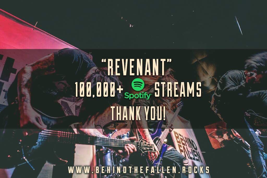 Thank you guys so much for supporting our newest single Revenant! Over 100,000 streams already on <a href="/Spotify/">Spotify</a> alone! Check it out on any streaming service, the full video is on <a href="/YouTube/">YouTube</a>!🤘🏼🙏🏼 BehindTheFallen.rocks