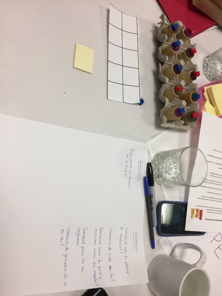 castojosee's tweet photo. Les éléments sous-jacents par le biais des minileçons, des tables de provocation et des jeux  Merci @duchesne_sonia d’avoir accepté d’animer l’atelier en robotique pour faire des liens avec les éléments s-j @NGinglo @francommecaro @SylvieMarieRoy @divarules @MichPP #MATHS #AIM https://t.co/gAv85hJEqP